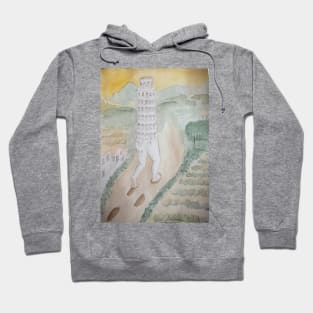 Walking Tower of Pisa Hoodie